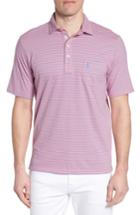 Men's Johnnie-o Macon Regular Fit Stripe Polo, Size - Pink
