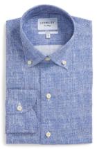 Men's Ledbury Normand Slim Fit Check Dress Shirt - Blue