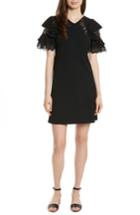 Women's Rebecca Taylor Ruffle Sleeve Lace Sheath Dress - Black