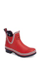 Women's Joules Seafarer Bob Short Rain Boot M - Red