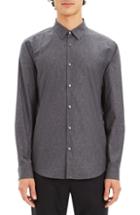 Men's Theory Irving Tone Regular Fit Dot Print Sport Shirt - Grey
