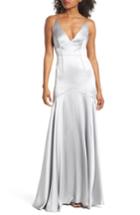 Women's Jill Jill Stuart Corset Detail Satin Gown - Grey