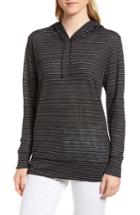 Women's Nordstrom Signature Knit Linen Hoodie - Black