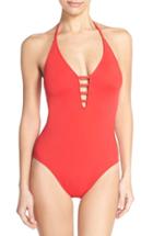 Women's La Blanca Caged Strap One-piece Swimsuit - Red