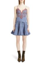 Women's Chloe Embroidered Cotton Voile Dress Us / 36 Fr - Blue