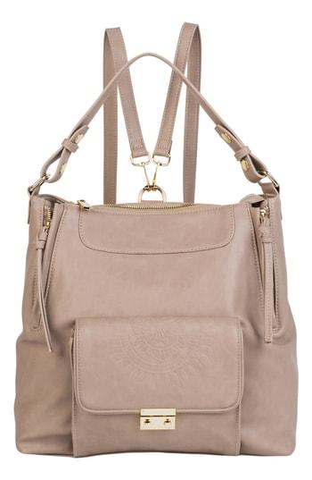 Urban Originals Wild Flower Vegan Leather Backpack - Beige