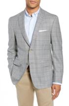 Men's John W. Nordstrom Traditional Fit Plaid Wool Sport Coat L - Blue