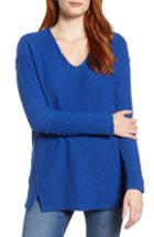 Women's Caslon Boucle Tunic Sweater, Size - Blue