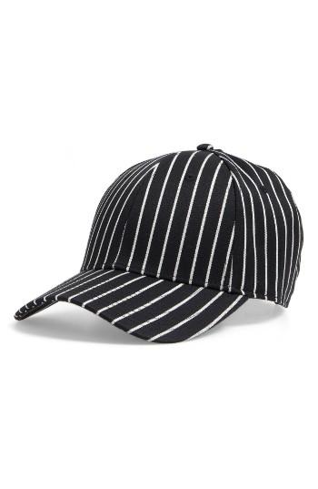Men's Rag & Bone Stripe Wool & Cotton Baseball Cap -