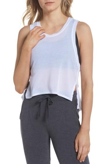 Women's Zella Mesh Mix Tank, Size - White