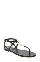 Women's Saint Laurent Nu Pied T-strap Sandal .5us / 37.5eu - Black