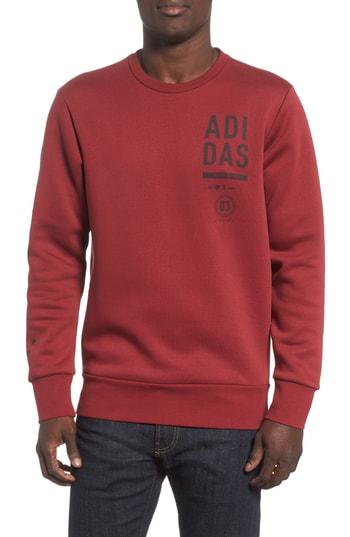 Men's Adidas International Regular Fit Sweatshirt - Burgundy