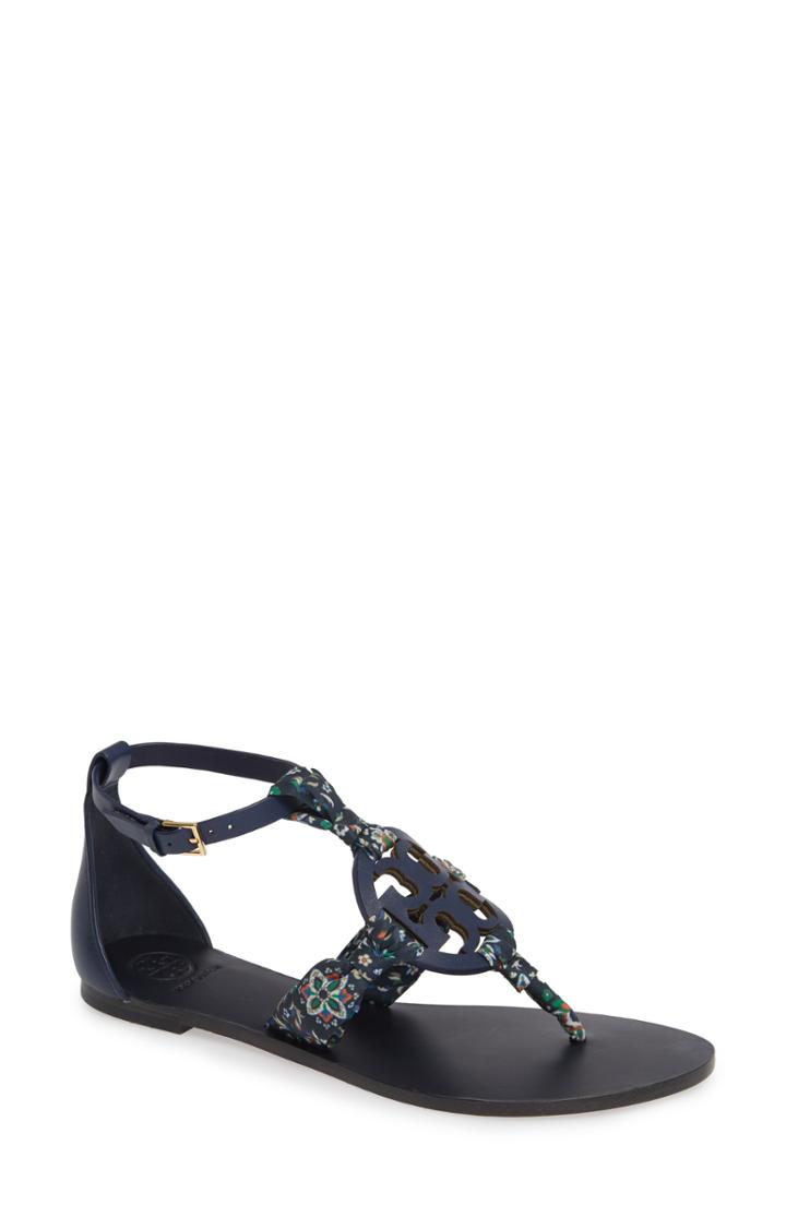 Women's Tory Burch Miller Scarf Sandal M - Blue