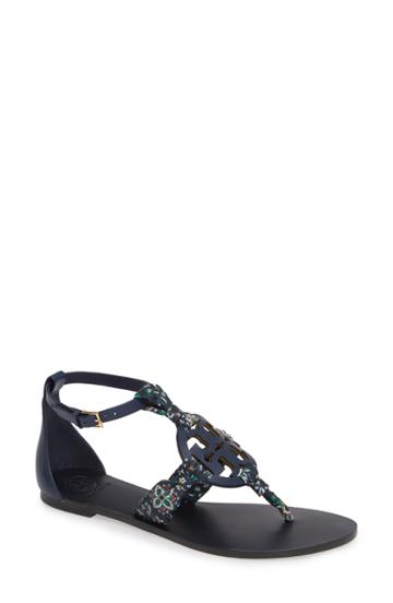 Women's Tory Burch Miller Scarf Sandal M - Blue