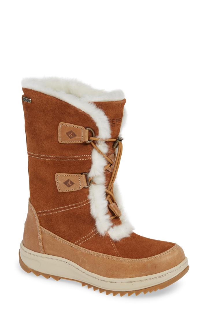 Women's Sperry Powder Valley Vibram Arctic Grip Waterproof Boot .5 M - Brown