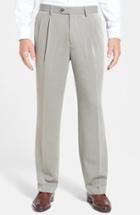 Men's Cutter & Buck Double Pleated Microfiber Pants X Unhemmed - Beige