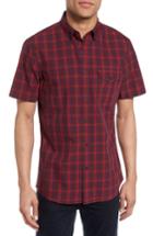 Men's Nordstrom Men's Shop Slim Fit Plaid Sport Shirt - Red
