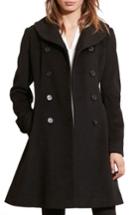 Women's Lauren Ralph Lauren Fit & Flare Military Coat - Black