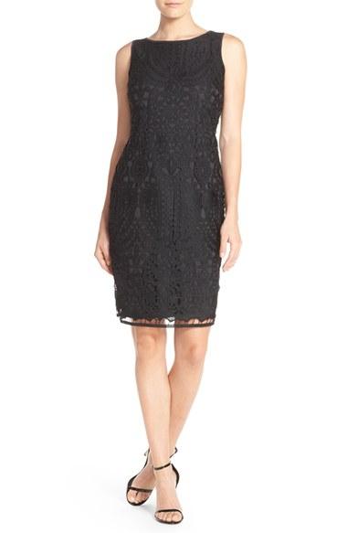 Women's Chetta B Lace Sheath Dress - Black