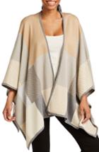 Women's Foxcroft The Walker Patchwork Plaid Wrap, Size - Beige