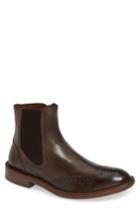 Men's J & M 1850 Bryson Wingtip Chelsea Boot M - Brown