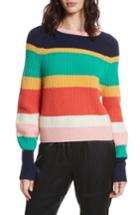 Women's Joie Haady Stripe Wool & Cashmere Sweater - Blue