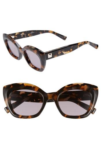 Women's Max Mara Prism Vii 50mm Gradient Cat Eye Sunglasses - Light Havana