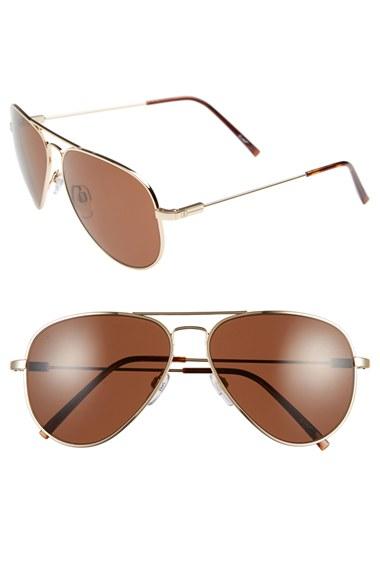 Women's Electric 'av1' 58mm Aviator Sunglasses - Gold/ Bronze