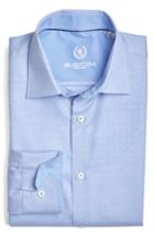 Men's Bugatchi Trim Fit Solid Dress Shirt - - Blue