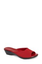 Women's Athena Alexander Bambuca Wedge Slide Sandal M - Red