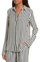 Women's Frame Stripe Silk Shirt
