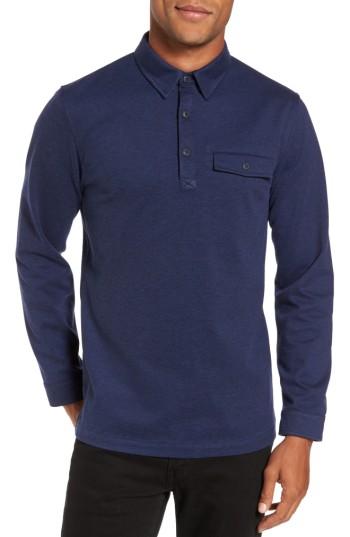 Men's Twentymetrictons Long Sleeve Polo - Blue