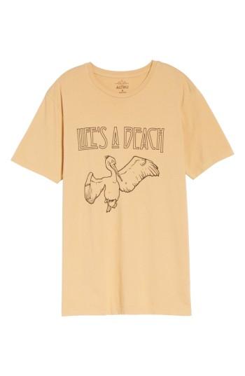 Men's Altru Life's A Beach T-shirt, Size - Beige
