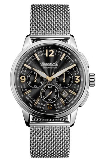 Men's Ingersoll Regent Chronograph Mesh Strap Watch, 47mm