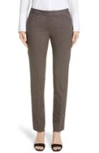 Women's Lafayette 148 New York Irving Stretch Wool Pants - Brown