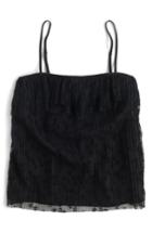 Women's J.crew Pleated Lace Camisole - Black