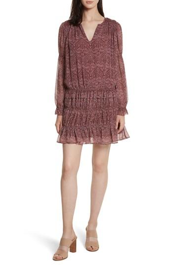 Women's Joie Snow Drop-waist Silk Dress - Red