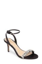 Women's Jewel By Badgley Mischka Theodora Ankle Strap Sandal .5 M - Black