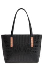 Ted Baker London Breanna Perforated Bow Leather Shopper - Black