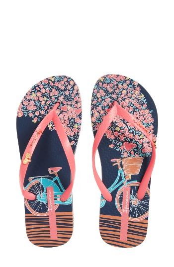 Women's Ipanema 'bouquet' Flip Flop M - Blue