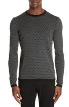 Men's Emporio Armani Crewneck Wool Sweater, Size - Grey