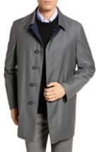 Men's Hickey Freeman Classic Fit Reversible Wool & Silk Overcoat R - Grey