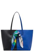 Versace Clash Bicolor Leather Tote -