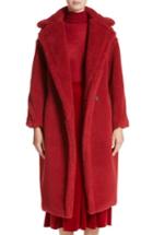 Women's Max Mara Pappino Camel Hair & Silk Coat - Red