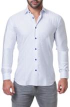 Men's Maceoo Fibonacci Math Trim Fit Print Sport Shirt (m) - White