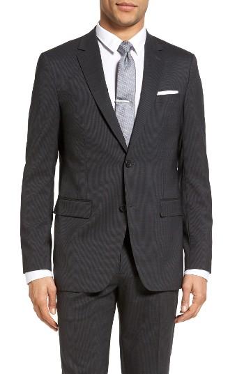 Men's Theory Wellar Trim Fit Stripe Stretch Wool Sport Coat