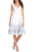 Women's Bronx And Banco Malvina Embroidered Hem Fit & Flare Dress - White
