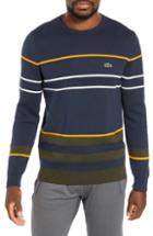 Men's Lacoste Regular Fit Multistripe Sweater (m) - Brown