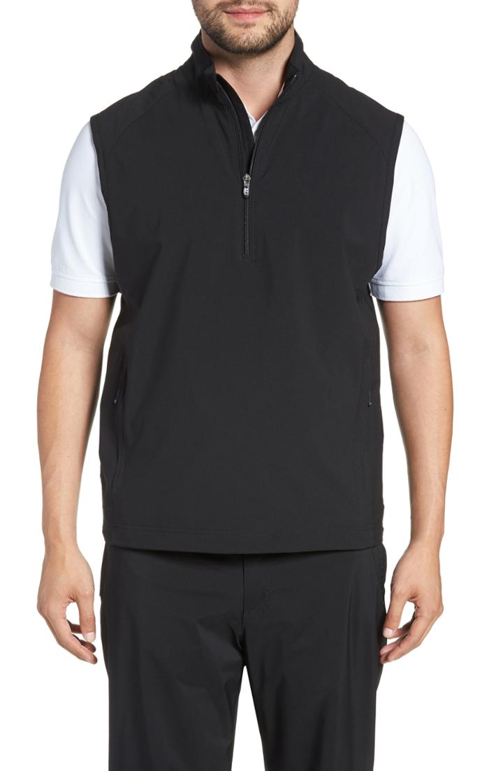 Men's Cutter & Buck Weathertec Summit Vest, Size - Black