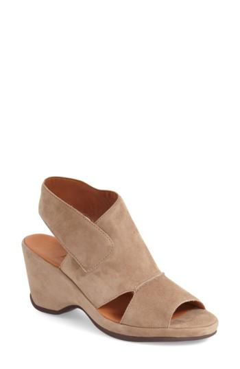 Women's L'amour Des Pieds 'oswin' Peep Toe Demi Wedge Sandal M - Beige